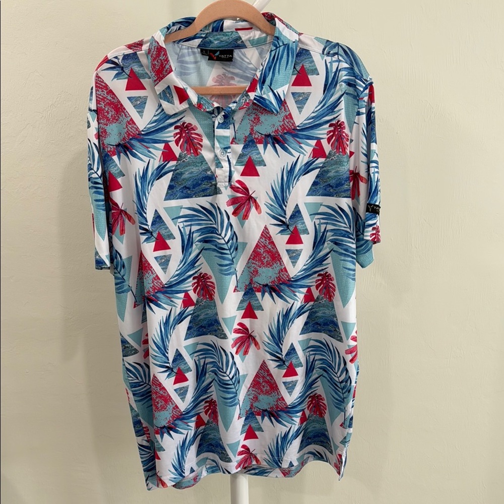 Yata Golf printed performance polo